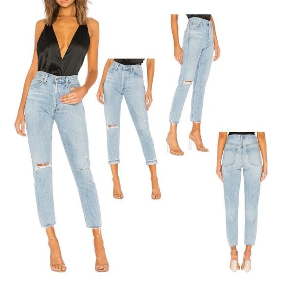 Revolve AGOLDE Jamie High Rise Button Fly 90’s Vintage Jeans Sz 25 - Picture 2 of 6